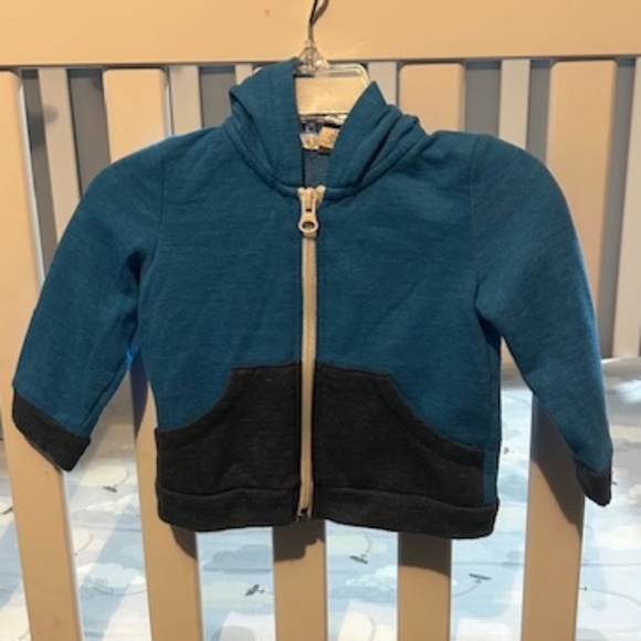 Tucker & Tate Blue full zip hooded jacket - Size 6 months - Picture 1 of 4
